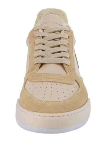 Heine Skórzane sneakersy w kolorze beżowo-jasnobrązowym