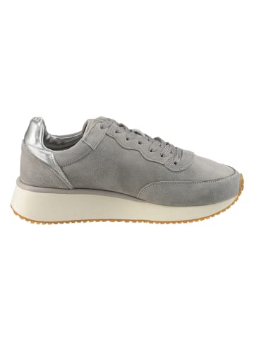 Heine Leder-Sneakers in Grau