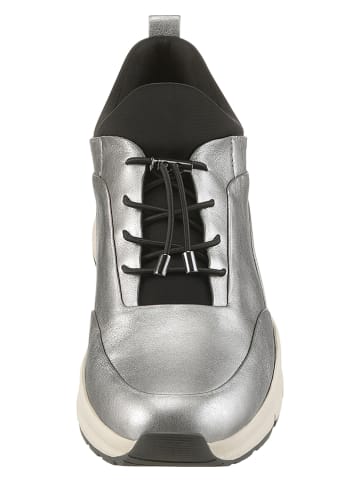 Heine Leder-Sneakers in Silber