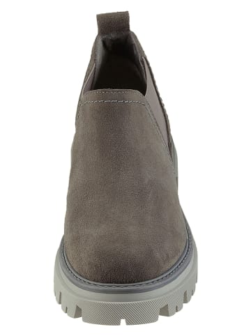Heine Leren chelseaboots taupe