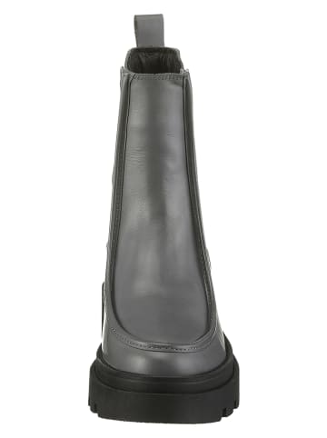 Heine Leder-Chelsea-Boots in Grau