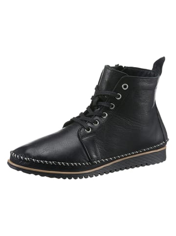Heine Leder-Boots in Schwarz
