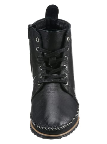 Heine Leder-Boots in Schwarz