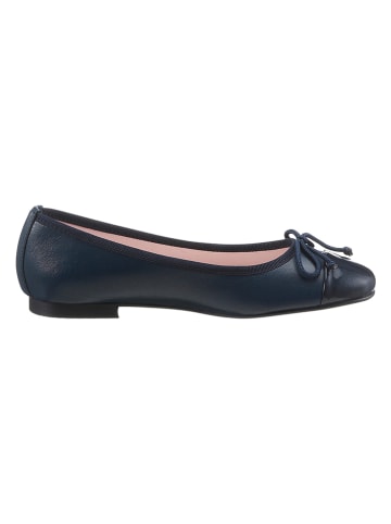 Heine Leren ballerina's donkerblauw