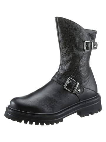 Heine Leder-Stiefel in Schwarz