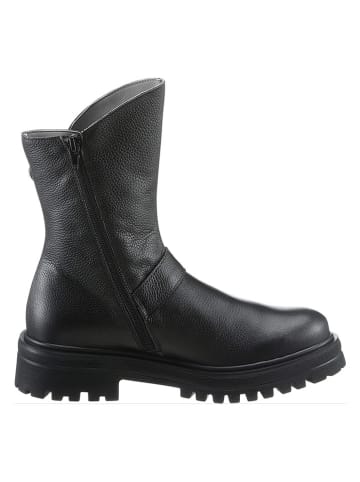 Heine Leder-Stiefel in Schwarz