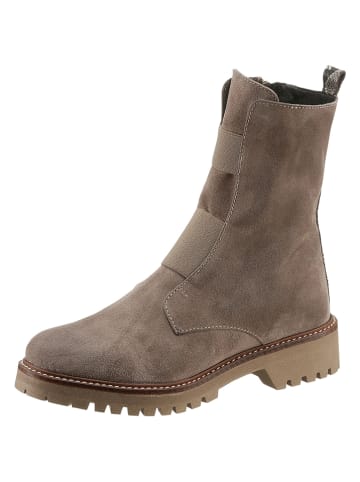 Heine Leder-Boots in Taupe