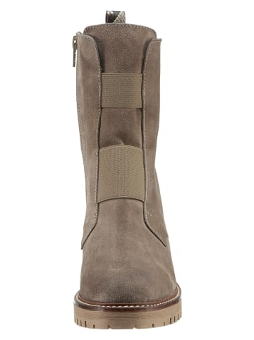 Heine Leder-Boots in Taupe