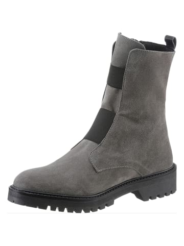 Heine Skórzane botki w kolorze szarym