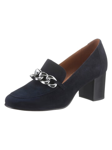 Heine Leder-Pumps in Dunkelblau