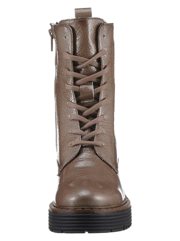 Heine Leren enkellaarzen lichtbruin