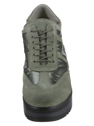 Heine Leren veterschoenen groen