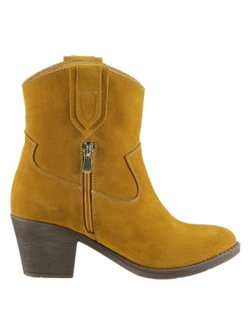 Heine Leder-Stiefeletten in Gelb