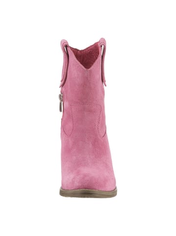 Heine Leder-Stiefeletten in Rosa