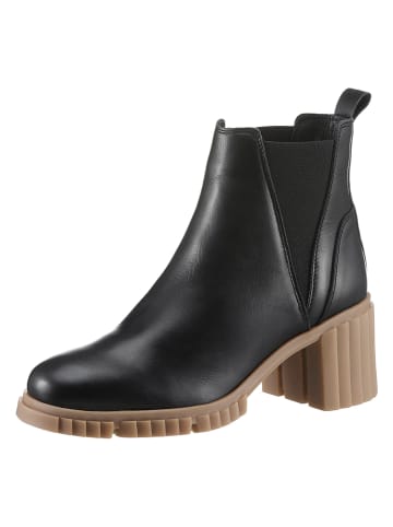 Heine Leder-Stiefeletten in Schwarz