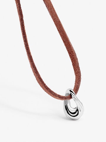 Ania Kruk Skórzany naszyjnik z zawieszką - dł. 40 cm