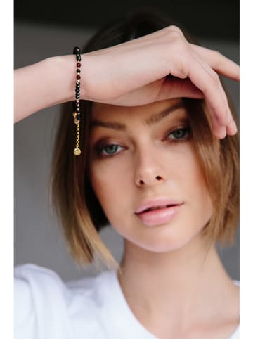 Ania Kruk Pozłacana bransoletka z onyksami