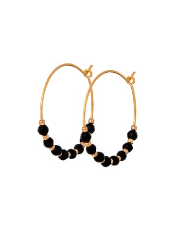 Ania Kruk Pozłacane kolczyki z onyksami