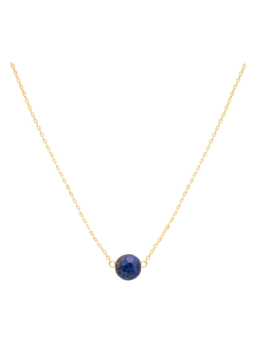 Ania Kruk Pozłacany naszyjnik z lapis lazuli - dł. 42 cm