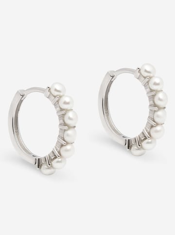 Ania Kruk Silber-Creolen mit Perlen