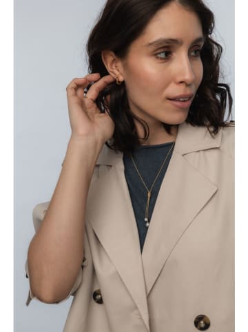 Ania Kruk Pozłacany naszyjnik z perłami - dł. 42 cm