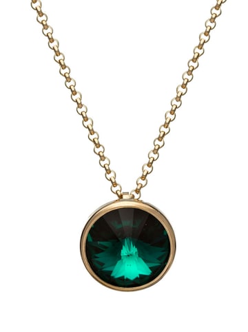 Ania Kruk Pozłacany naszyjnik z kryształem Swarovski - dł. 40 cm