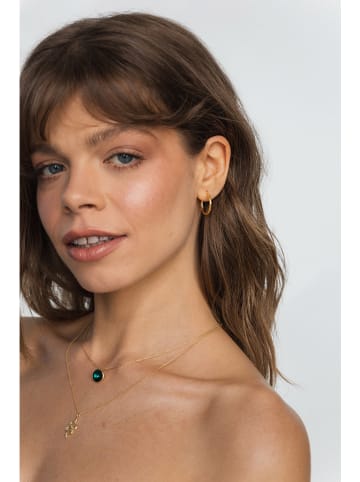 Ania Kruk Pozłacany naszyjnik z kryształem Swarovski - dł. 40 cm