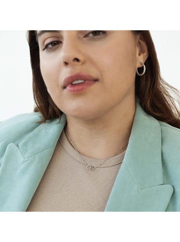 Ania Kruk Srebrny naszyjnik z elementami ozdobnymi - dł. 42 cm