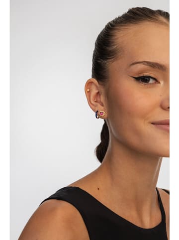 Ania Kruk Pozłacane kolczyki-wkrętki z kryształami