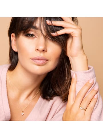 Ania Kruk Złote kolczyki-wkrętki z cyrkoniami