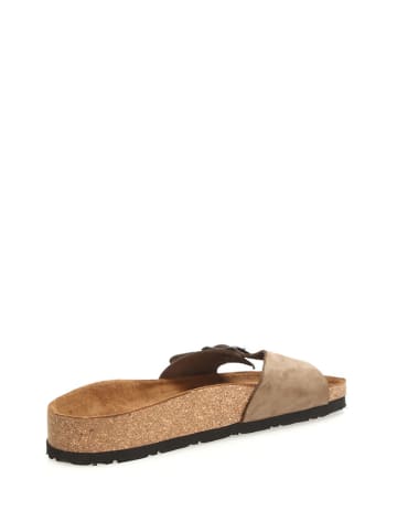 Comfortfusse Skórzane klapki w kolorze jasnobrązowym