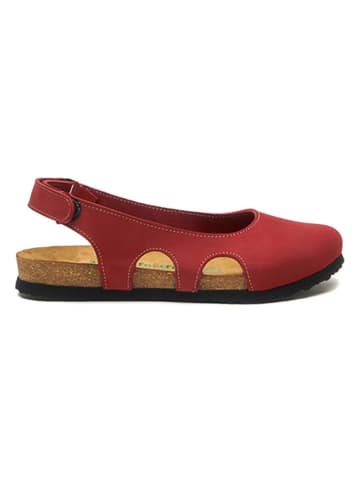 Comfortfusse Leder-Ballerinas in Rot