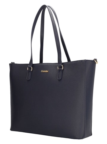 Charm Schultertasche in Dunkelblau - (B)45 x (H)31 x (T)13 cm