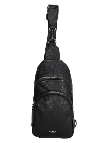 Charm Brustbeutel "New York" in Schwarz - (B)16 x (H)29 x (T)7 cm