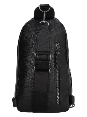 Charm Brustbeutel "New York" in Schwarz - (B)16 x (H)29 x (T)7 cm