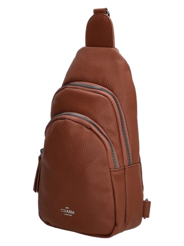 Charm Brustbeutel "New York" in Braun - (B)16 x (H)29 x (T)7 cm