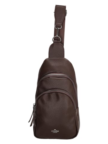 Charm Brustbeutel "New York" in Dunkelbraun - (B)16 x (H)29 x (T)7 cm