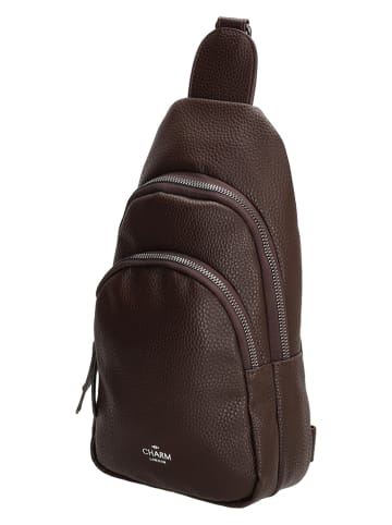 Charm Brustbeutel "New York" in Dunkelbraun - (B)16 x (H)29 x (T)7 cm