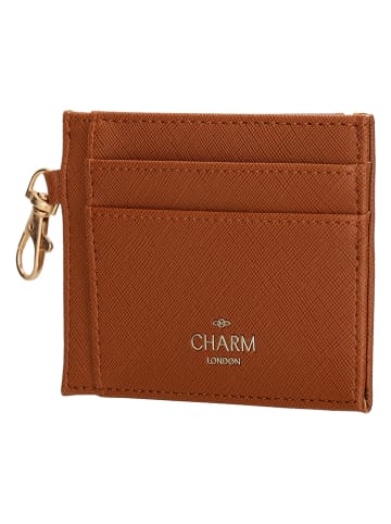 Charm Portfel "Birmingham" w kolorze jasnobrązowym - 11,5 x 8,5 x 0,5 cm