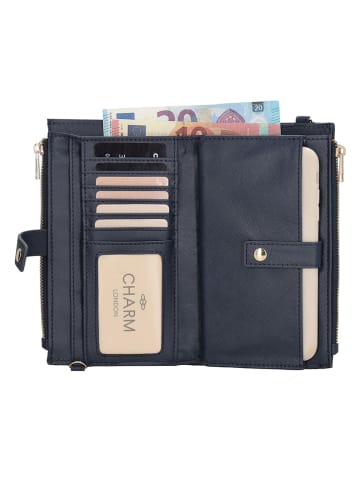 Charm Portfel "Birmingham" w kolorze granatowym - 18,5 x 12 x 3 cm