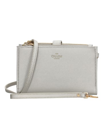 Charm Portfel "Birmingham" w kolorze srebrnym - 18,5 x 12 x 3 cm