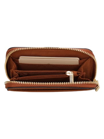 Charm Portfel "Birmingham" w kolorze jasnobrązowym - 12,5 x 8,5 x 2,5 cm