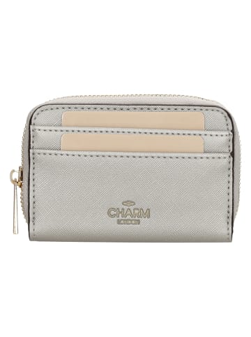 Charm Portfel "Birmingham" w kolorze srebrnym - 12,5 x 8,5 x 2,5 cm