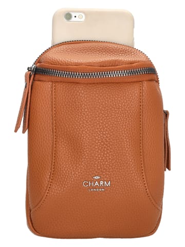 Charm Umhängetasche "New York" in Cognac - (B)13 x (H)19 x (T)8 cm