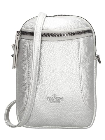 Charm Torebka "New York" w kolorze srebrnym - 13 x 19 x 8 cm