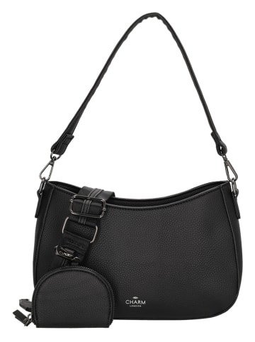 Charm Schultertasche "New York" in Schwarz - (B)27 x (H)18 x (T)7 cm