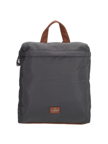 Charm Plecak "Buckingham" w kolorze szarym - 26,5 x 29 x 7,5 cm