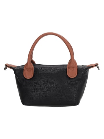 Charm Henkeltasche in Schwarz/ Camel - (B)20 x (H)13 x (T)9 cm
