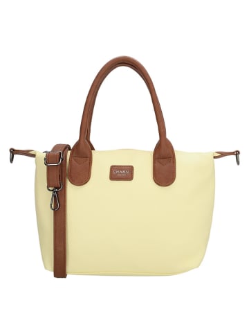 Charm Henkeltasche "Buckingham Palace" in Gelb - (B)30 x (H)20 x (T)11 cm