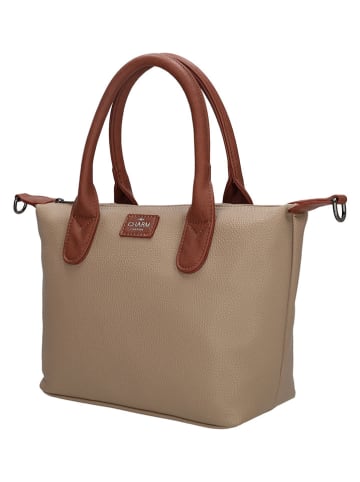Charm Henkeltasche "Buckingham Palace" in Beige - (B)30 x (H)20 x (T)11 cm